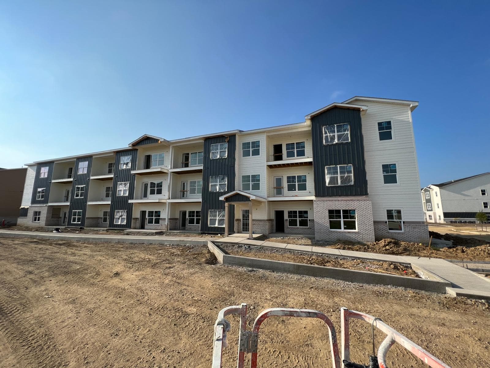 Commercial apartment complex - side view