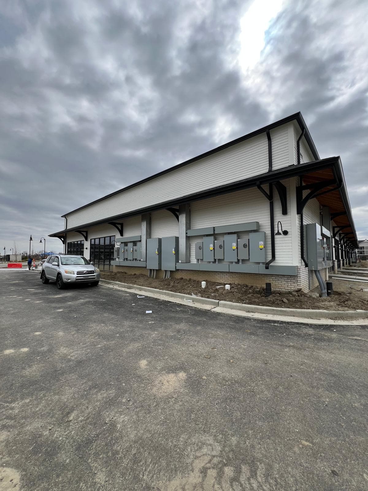 Commercial building side view